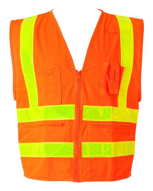 Kishigo 1197-1198 Unisex Prismatic Hydrowick-Lite Multi Zipper Vest