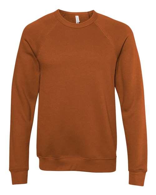 BELLA + CANVAS 3901 Unisex Sponge Fleece Raglan Crewneck Sweatshirt