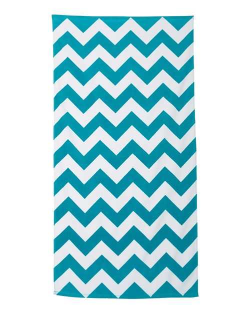 Carmel Towel Company C3060X Chevron Velour Beach Towel