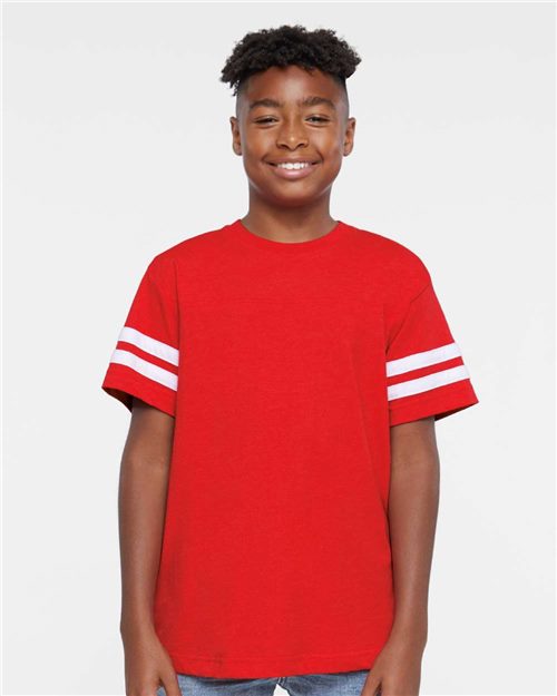 LAT 6137 Youth Football Fine Jersey Tee