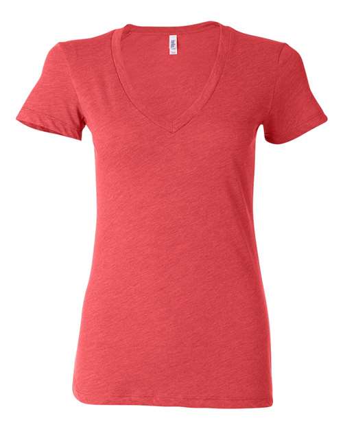 BELLA + CANVAS 8435 Women’s Triblend Deep V-Neck Tee