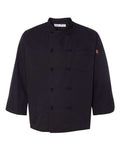 Chef Designs 0427 Black Knot Button Chef Coat