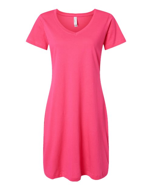 LAT 3522 Women's Fine Jersey V-Neck Coverup