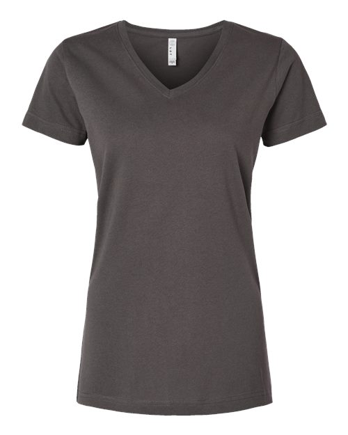 LAT 3507 Women's Fine Jersey V-Neck Tee