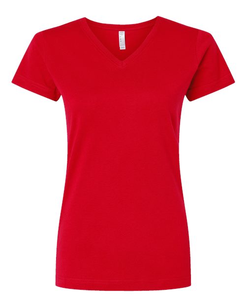 LAT 3507 Women's Fine Jersey V-Neck Tee