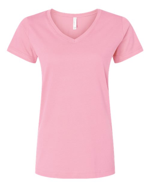 LAT 3507 Women's Fine Jersey V-Neck Tee