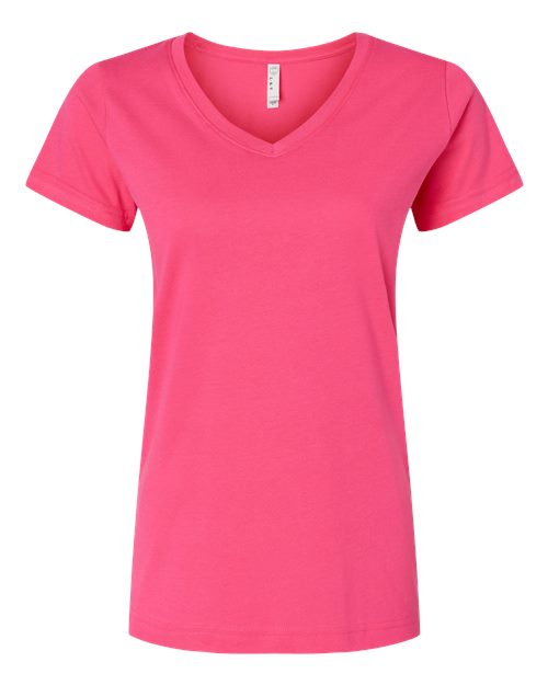 LAT 3507 Women's Fine Jersey V-Neck Tee