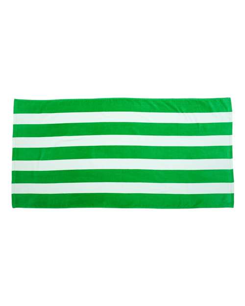 Carmel Towel Company C3060S Cabana Stripe Velour Beach Towel