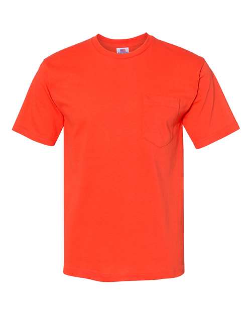 Bayside 5070 Unisex USA-Made Midweight Pocket T-Shirt