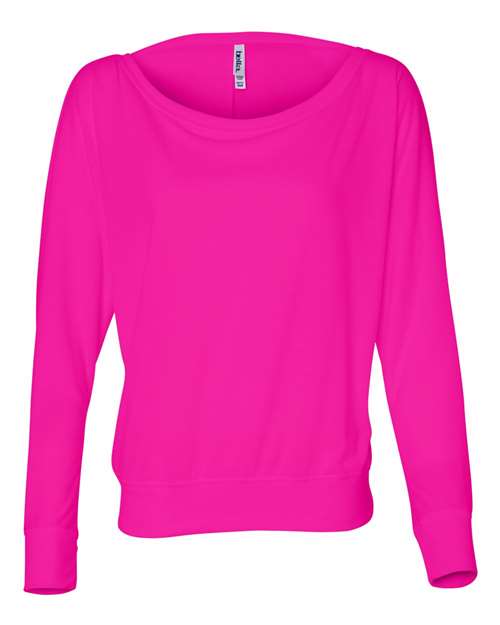BELLA + CANVAS 8850 Women’s Flowy Off Shoulder Long Sleeve Tee