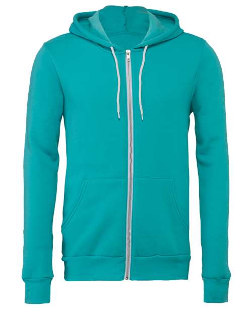 BELLA + CANVAS 3739 Unisex Sponge Fleece Full-Zip Hoodie Sweatshirt