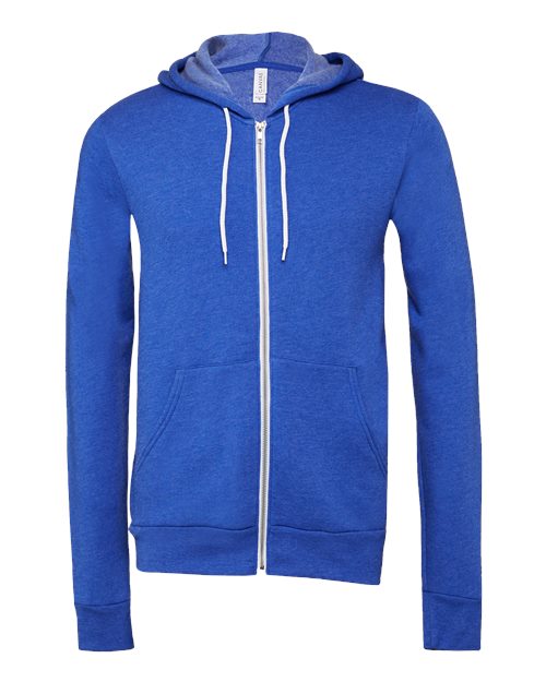 BELLA + CANVAS 3739 Unisex Sponge Fleece Full-Zip Hoodie Sweatshirt
