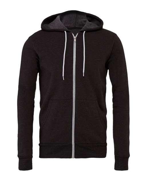 BELLA + CANVAS 3739 Unisex Sponge Fleece Full-Zip Hoodie Sweatshirt