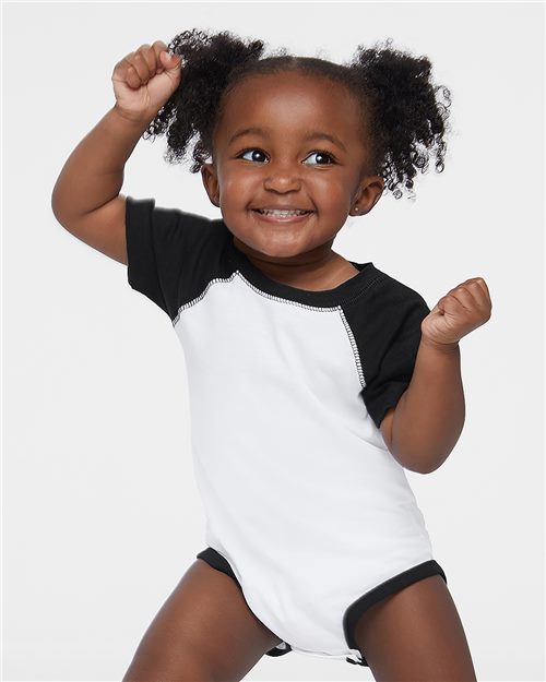 Rabbit Skins 4430 Infant Baseball Fine Jersey Bodysuit