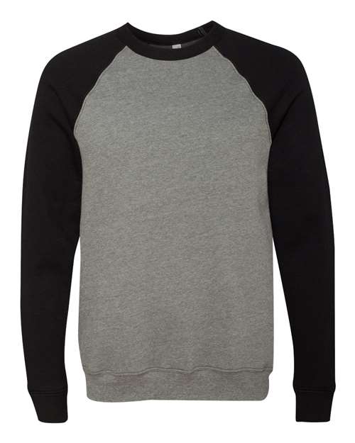 BELLA + CANVAS 3901 Unisex Sponge Fleece Raglan Crewneck Sweatshirt