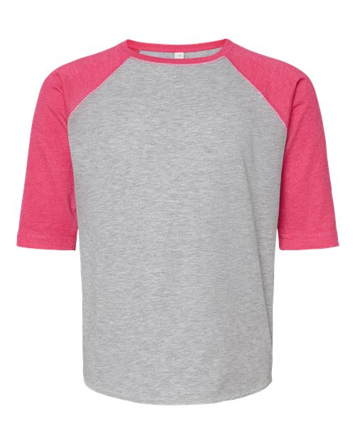 LAT 6130 Youth Baseball Fine Jersey Three-Quarter Sleeve Tee