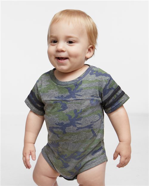 Rabbit Skins 4437 Infant Football Fine Jersey Bodysuit