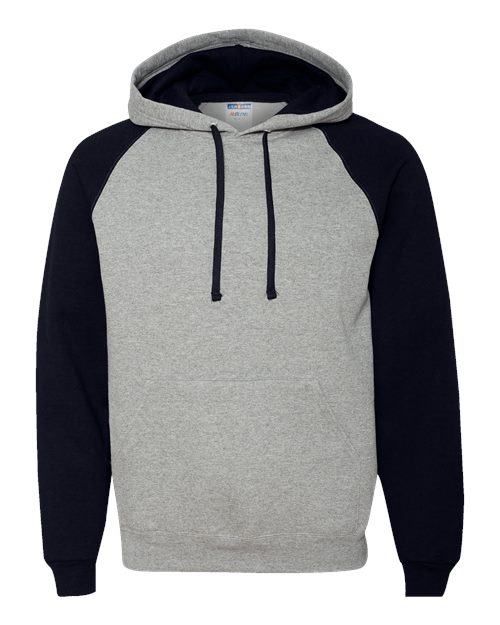 JERZEES 96CR Unisex Nublend® Colorblocked Raglan Hooded Sweatshirt