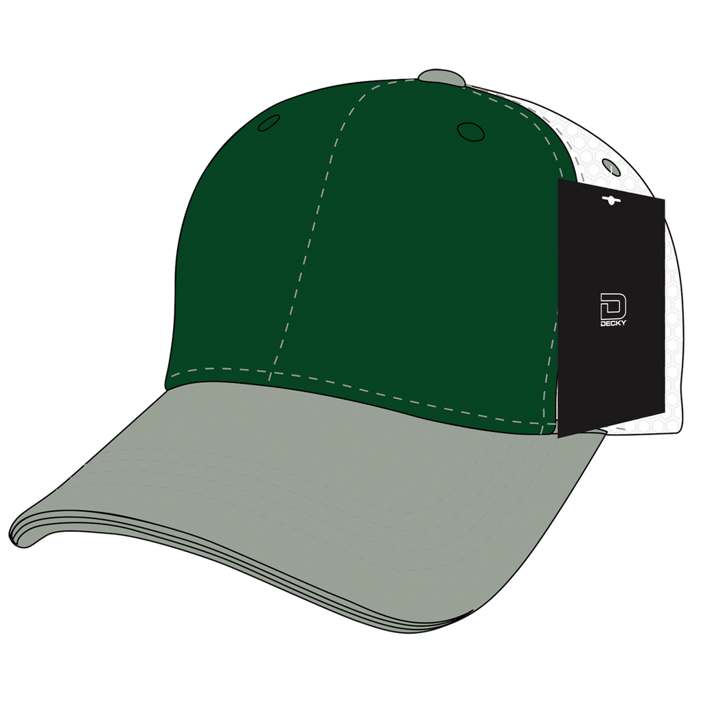 Decky 4006 6 Panel Mid Profile Structured Cotton Trucker