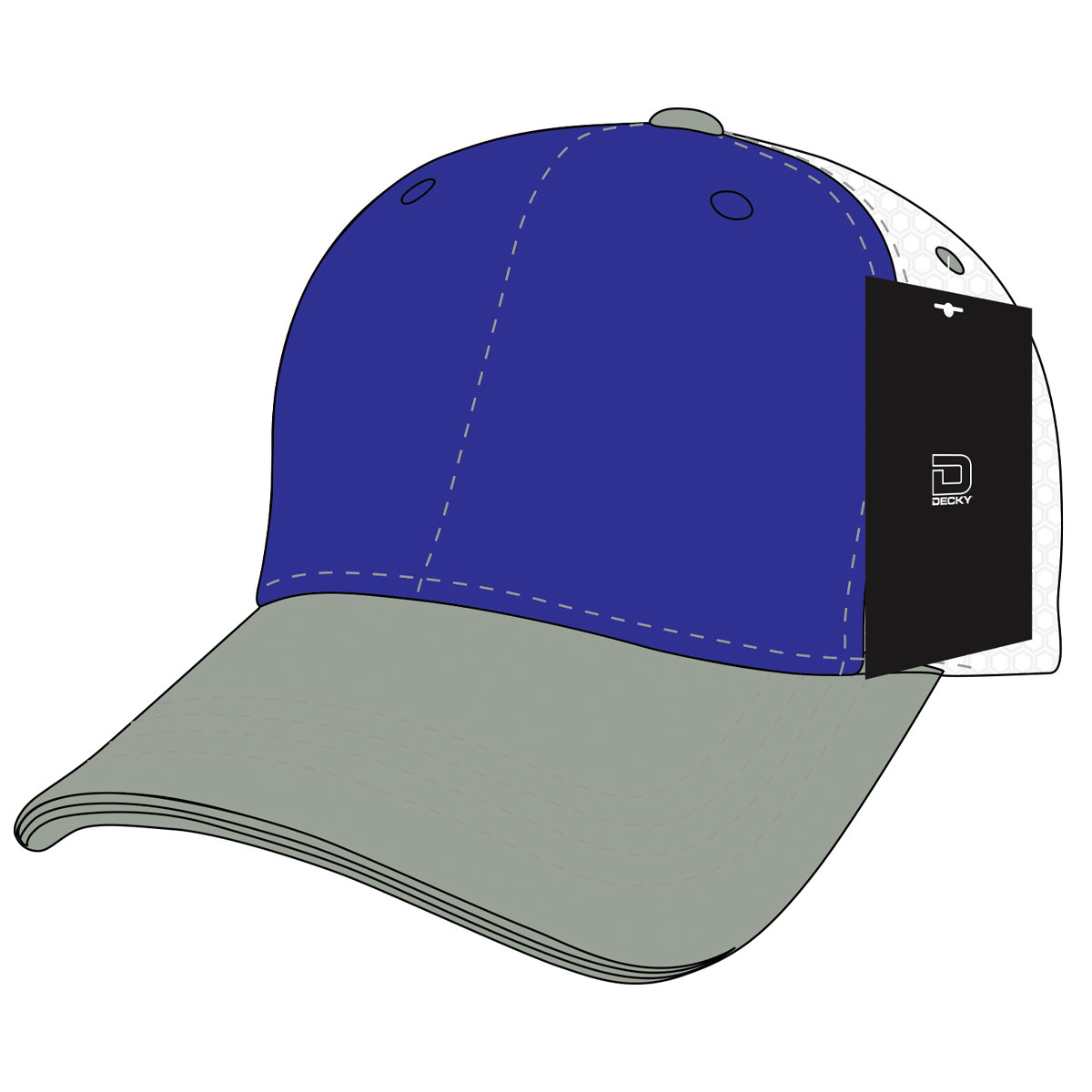 Decky 4006 6 Panel Mid Profile Structured Cotton Trucker