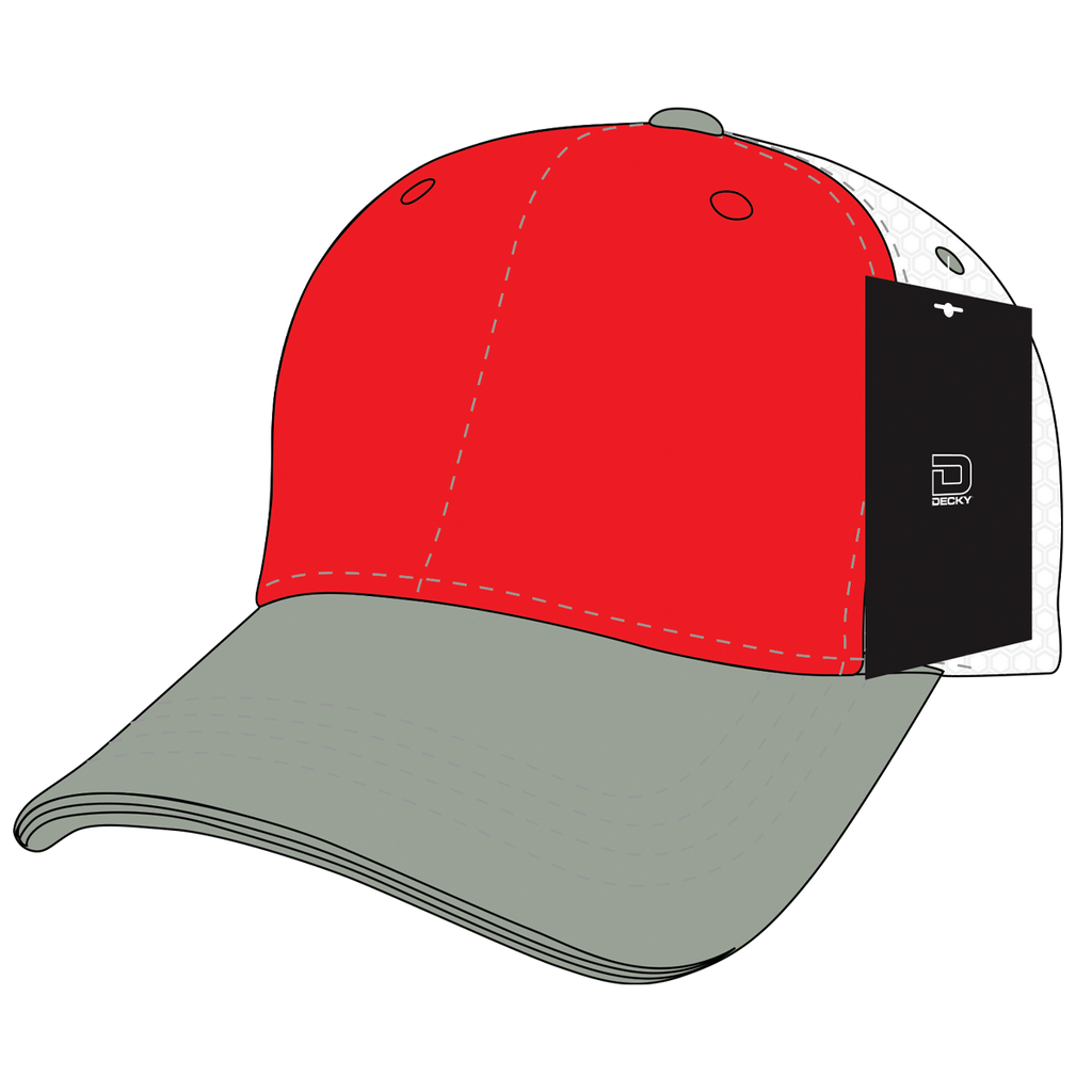 Decky 4006 6 Panel Mid Profile Structured Cotton Trucker