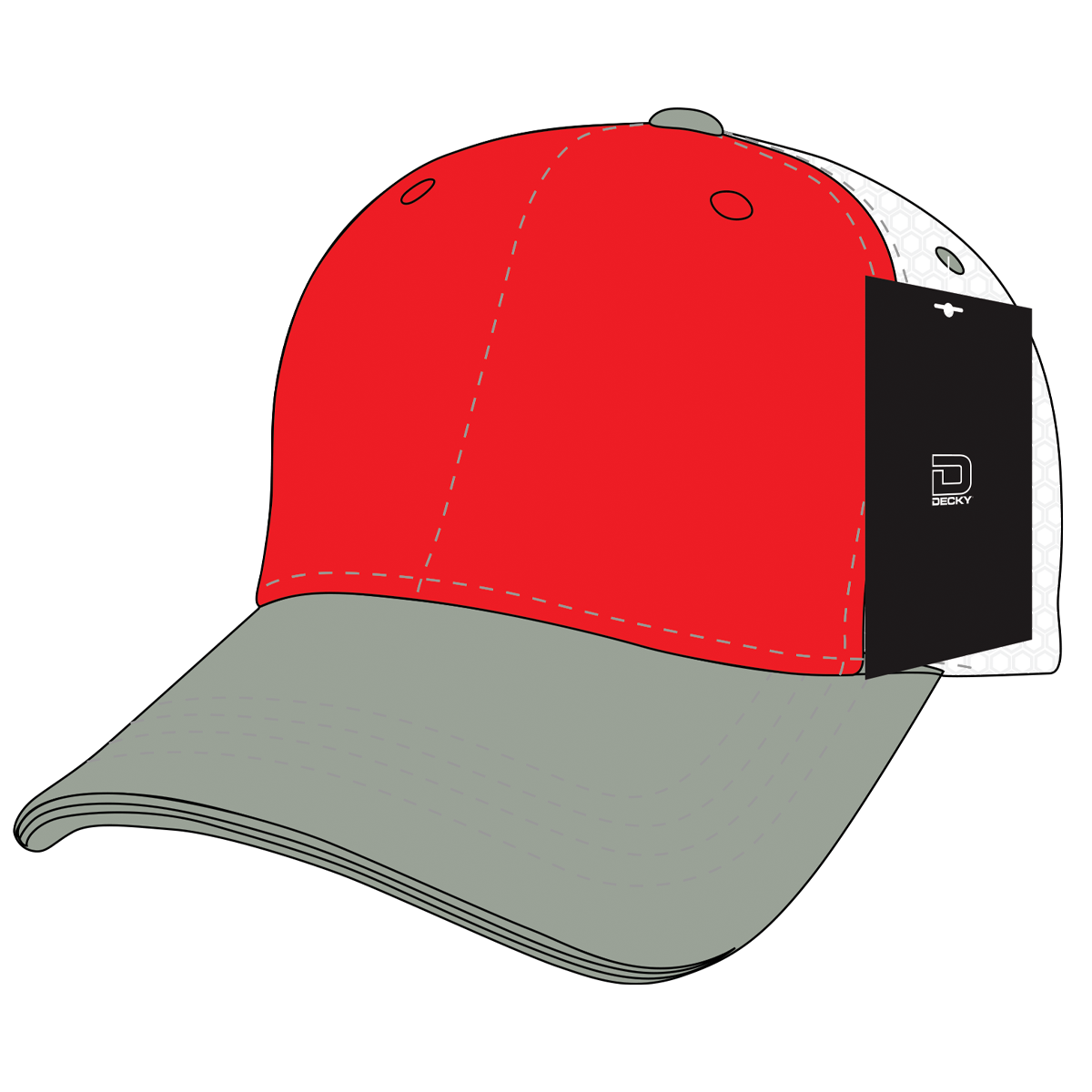 Decky 4006 6 Panel Mid Profile Structured Cotton Trucker