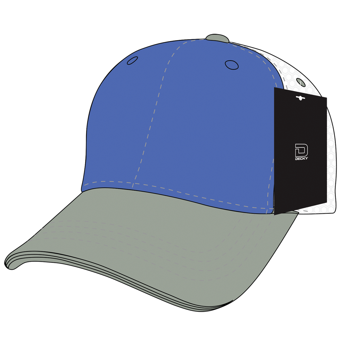 Decky 4006 6 Panel Mid Profile Structured Cotton Trucker