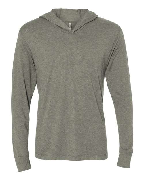 Next Level 6021 Unisex Triblend Hooded Long Sleeve Pullover T-Shirt