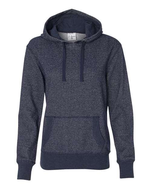 J. America 8860 Women’s Glitter French Terry Hooded Sweatshirt