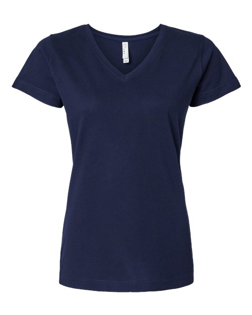 LAT 3507 Women's Fine Jersey V-Neck Tee