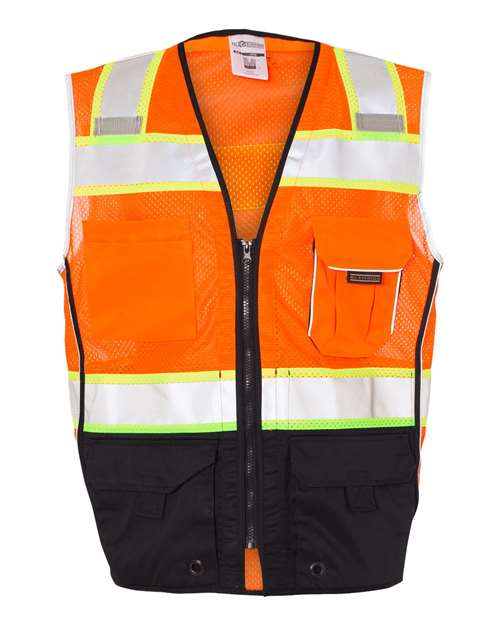 Kishigo 1515-1516 Unisex Premium Black Series® Black Bottom Class 2 Vest