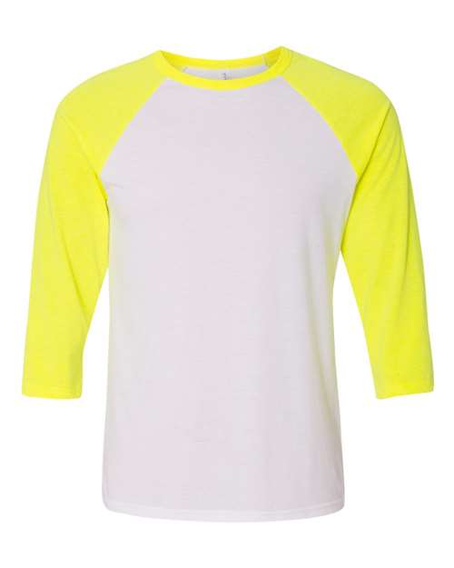 BELLA + CANVAS 3200 Unisex Three-Quarter Sleeve Baseball Tee