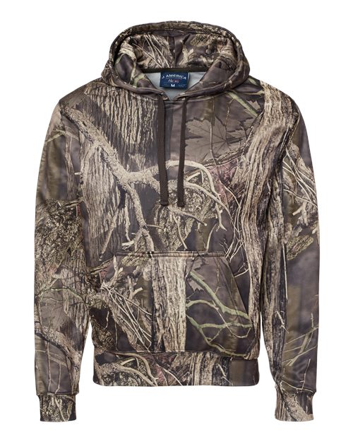 J. America 8615 Men's Polyester Tailgate Hooded Sweatshirt