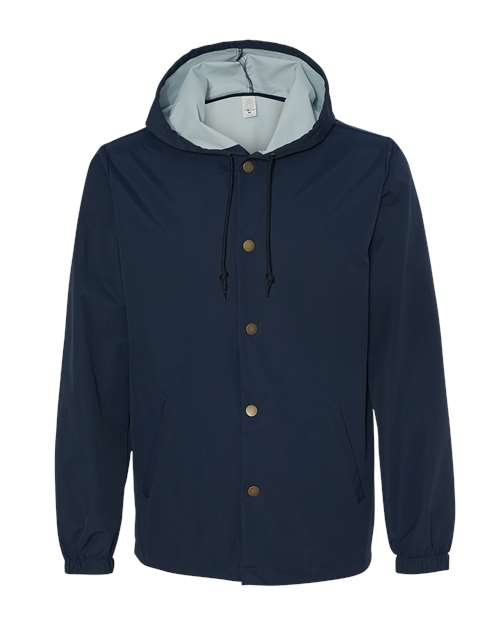 Independent Trading Co. EXP95NB Men's Water-Resistant Hooded Windbreaker