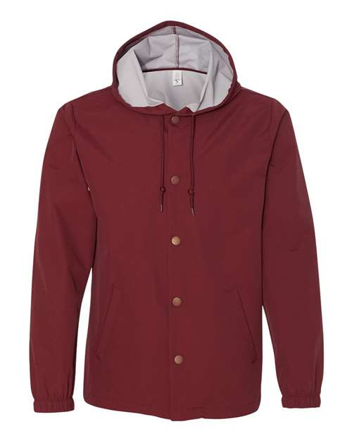 Independent Trading Co. EXP95NB Men's Water-Resistant Hooded Windbreaker