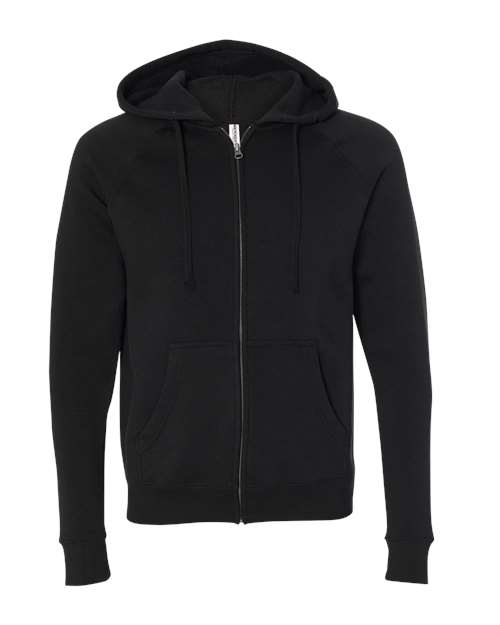 Independent Trading Co. PRM33SBZ Unisex Special Blend Raglan Full-Zip Hooded Sweatshirt