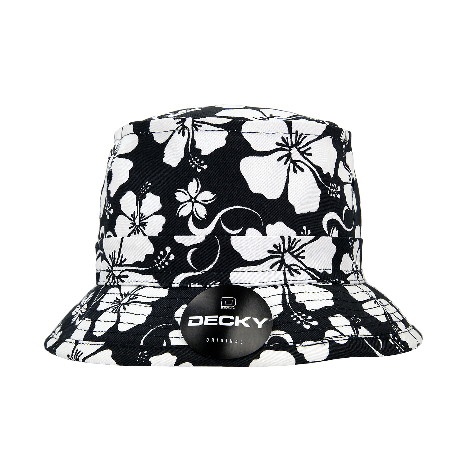 Decky 454 Structured Floral Fisherman's Hat, Black