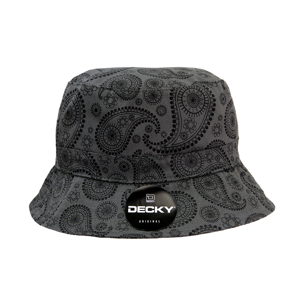 Decky 459 Relaxed Paisley Buckets, Black