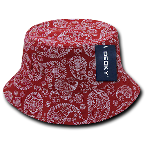 Decky 459 Relaxed Paisley Buckets, Black