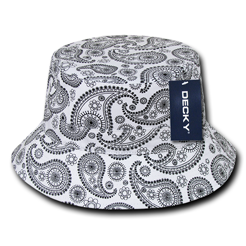 Decky 459 Relaxed Paisley Buckets, Black