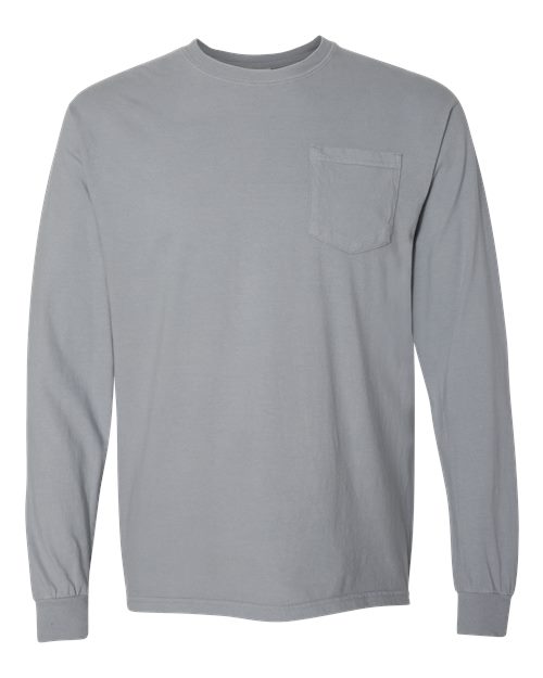 Comfort Colors 4410 Unisex Garment-Dyed Heavyweight Long Sleeve Pocket T-Shirt