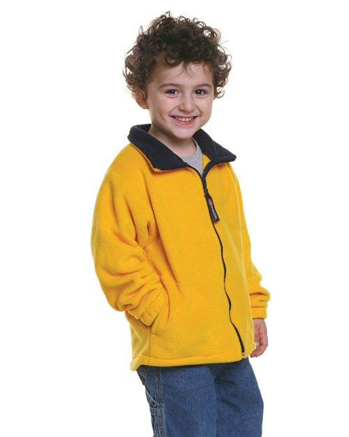 Bayside 1115 Youth USA-Made Full-Zip Fleece Jacket