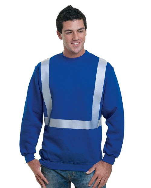 Bayside 3792 Men's USA-Made Hi-Visibility Crewneck Sweatshirt