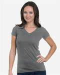 Bayside 3407 Women's USA-Made V-Neck T-Shirt