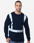 Bayside 3761 Men's USA-Made Hi-Visibility Long Sleeve T-Shirt