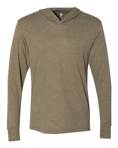 Next Level 6021 Unisex Triblend Hooded Long Sleeve Pullover T-Shirt