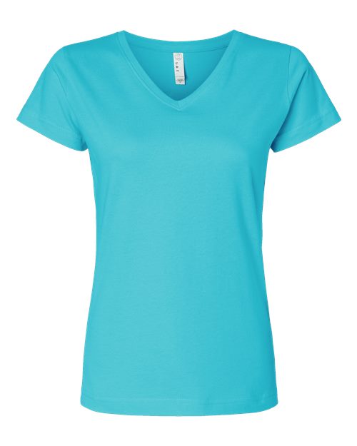 LAT 3507 Women's Fine Jersey V-Neck Tee