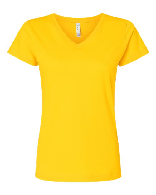 LAT 3507 Women's Fine Jersey V-Neck Tee