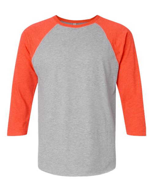 LAT 6930 Unisex Baseball Fine Jersey Three-Quarter Sleeve Tee
