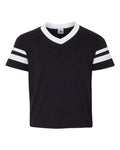 Augusta Sportswear 361 Youth V-Neck Jersey with Striped Sleeves